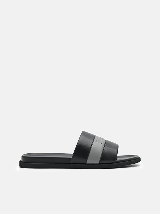 PEDRO Banded Slide Sandals - Black
