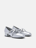 PEDRO Sonoya Mary Jane Pumps - Silver