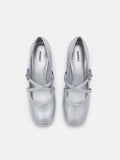 PEDRO Sonoya Mary Jane Pumps - Silver