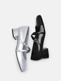 PEDRO Sonoya Mary Jane Pumps - Silver