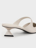 Asymmetric Sculptural Heel Pumps_White