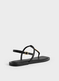 CHARLES & KEITH Chain-Link Thong Sandals_Black