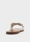 CHARLES & KEITH Belted Slide Sandals_White