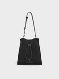 Ida Knitted Bucket Bag_Black