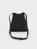 Ida Knitted Bucket Bag_Black