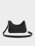 CHARLES & KEITH Women Lane Chain-Strap Shoulder Bag -Noir
