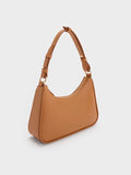 Lane Chain-Link Shoulder Bag_Russet Brown