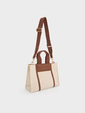 Mini Shalia Canvas Tote Bag_Beige Canvas