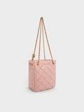 Alva Quilted Braided-Strap Shoulder Bag _Light Pink
