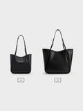 CHARLES & KEITH Women Mini Lyla Tubular Tote Bag -Black