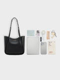 CHARLES & KEITH Women Mini Lyla Tubular Tote Bag -Black