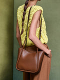 CHARLES & KEITH Women Mini Lyla Tubular Tote Bag - Chocolate -Chocolate