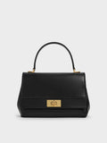 CHARLES & KEITH Lennie Chain-Strap Top Handle Bag_Black