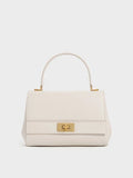 CHARLES & KEITH Lennie Chain-Strap Top Handle Bag_Cream