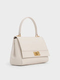 CHARLES & KEITH Lennie Chain-Strap Top Handle Bag_Cream