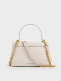 CHARLES & KEITH Lennie Chain-Strap Top Handle Bag_Cream