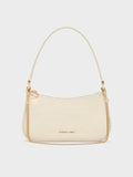 Elspeth Croc-Effect Chain-Link Shoulder Bag _Cream Croco