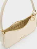 Elspeth Croc-Effect Chain-Link Shoulder Bag _Cream Croco