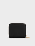 CHARLES & KEITH Women Finley Zip-Around Small Wallet -Black