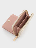 CHARLES & KEITH Women Finley Zip-Around Small Wallet -Cream