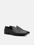 PEDRO Woven Raffia Loafers-Black