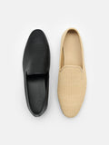 PEDRO Woven Raffia Loafers-Sand