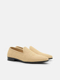 PEDRO Woven Raffia Loafers-Sand