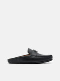 PEDRO Icon Leather Mules - Black