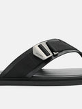 PEDRO Buckle Thong Sandals - Black