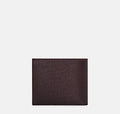 PEDRO Embossed Leather Bi-Fold Wallet-Dark brown