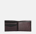 PEDRO Embossed Leather Bi-Fold Wallet-Dark brown