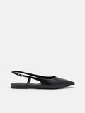PEDRO Studio Loral Leather Slingback Flats - Black