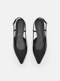 PEDRO Studio Loral Leather Slingback Flats - Black