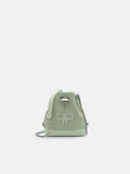 PEDRO Icon Raffia Mini Bucket Bag-Light green