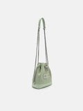 PEDRO Icon Raffia Mini Bucket Bag-Light green