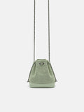 PEDRO Icon Raffia Mini Bucket Bag-Light green