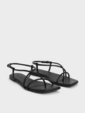 Strappy Crossover Slingback Sandals_Black