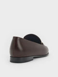 Metallic Knot-Bar Loafers_Dark Brown