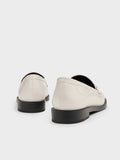 Braided-Chain Metallic-Accent Loafers_Chalk