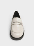 Braided-Chain Metallic-Accent Loafers_Chalk