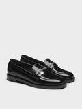 Braided-Chain Metallic-Accent Loafers_Black Box