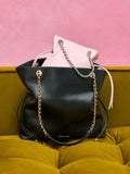 CHARLES & KEITH Women Arya Braided-Chain Tote Bag -Black