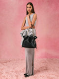 CHARLES & KEITH Women Arya Braided-Chain Tote Bag -Black