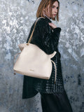CHARLES & KEITH Women Arya Braided-Chain Tote Bag -Cream