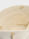 CHARLES & KEITH Women Arya Braided-Chain Tote Bag -Cream