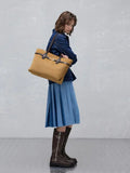 Arlet Double-Handle Belted Tote Bag_Sahara Sand