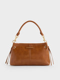 CHARLES & KEITH Women Noane Top Handle Bag -Distressed Tan