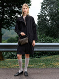 Zeya Recycled Suede Top Handle Bag_Dark Moss