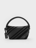 Zeya Recycled Suede Top Handle Bag_Noir