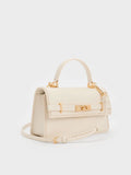 Arlet Belted Top Handle Bag_Cream